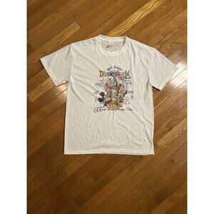 Walt Disney World 1971 Mickey Minnie Goofy Donald Tee White Unisex Men’s M